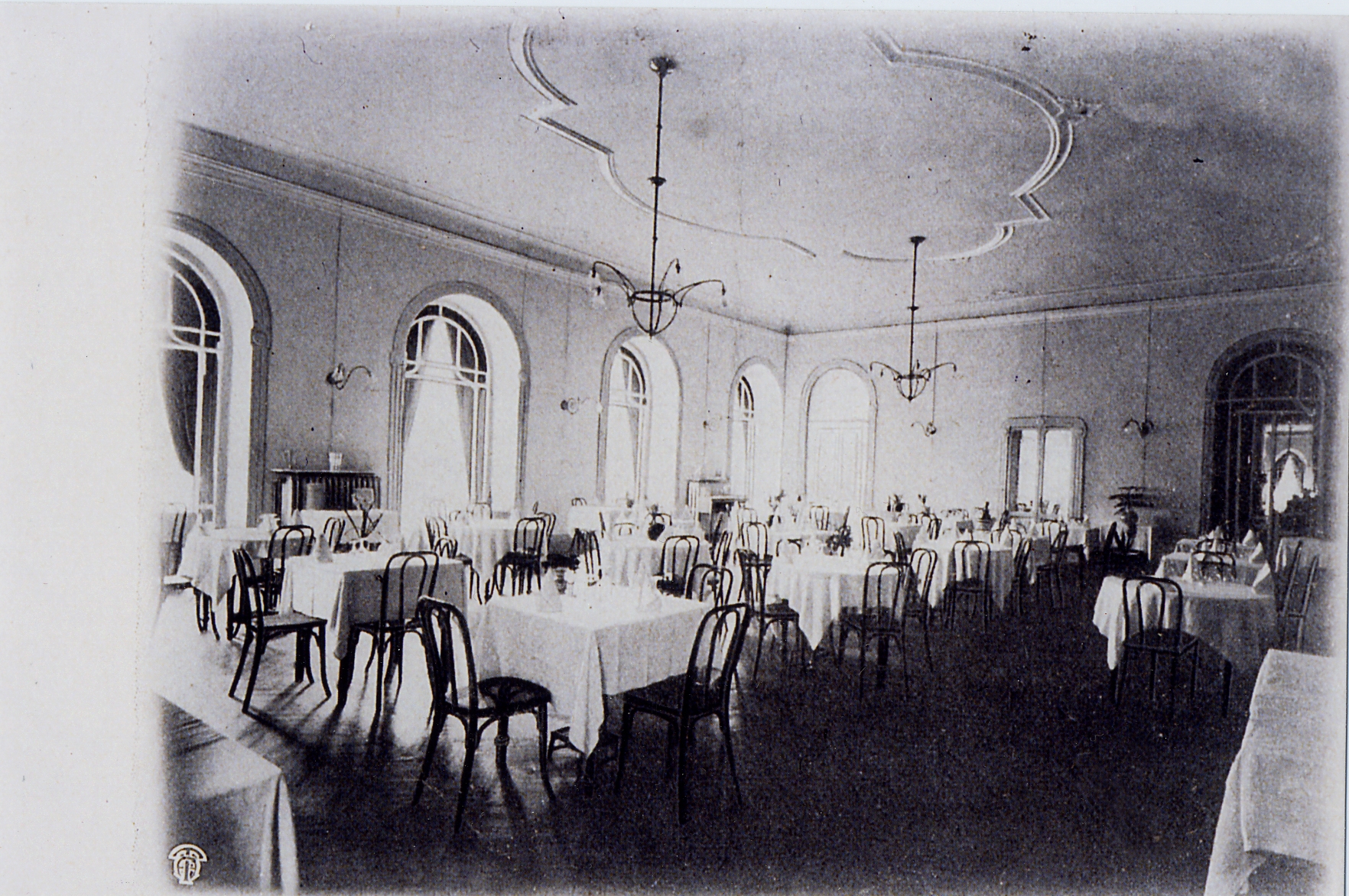 Historical image of Sala Regina in the early 20th century at Grand Hotel Tremezzo, 1910, a member of Historic Hotels Worldwide, Lake Como, Tremezzo, Italy